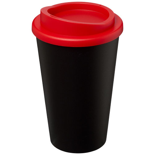 Gobelet publicitaire isolant 350ml Americano® noir / Rouge